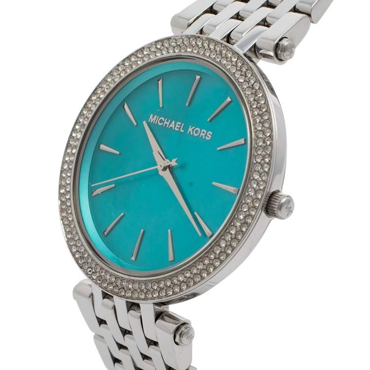 Michael Kors Darci Mother of Pearl Blue  Dial Silver Steel Strap Watch for Women - MK3515
