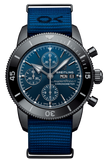 Breitling Superocean Heritage Chronograph 44 Outerknown Blue Dial Blue NATO Strap Watch for Men - M133132A1C1W1