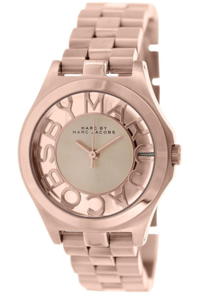 Marc Jacobs Henry Rose Gold Dial Rose Gold Steel Strap Watch for Women - MBM3293