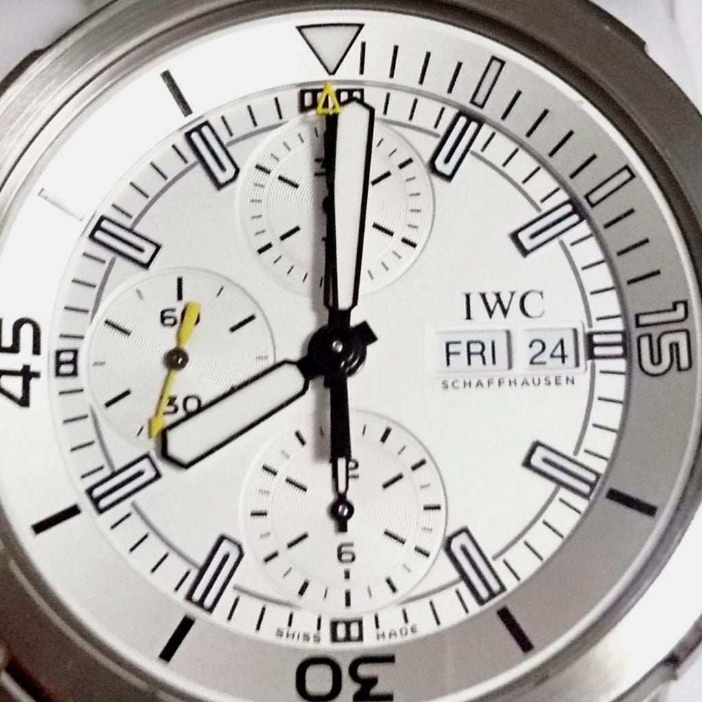 IWC Aquatimer Chronograph White Dial Black Rubber Strap Watch for Men - IW376801