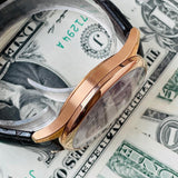 Emporio Armani Classic Chronograph Burgundy Dial Brown Leather Strap Watch For Men - AR1890