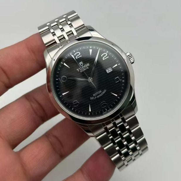 Tudor 1926 Automatic Black Dial Silver Steel Strap Watch for Men - M91650-0002