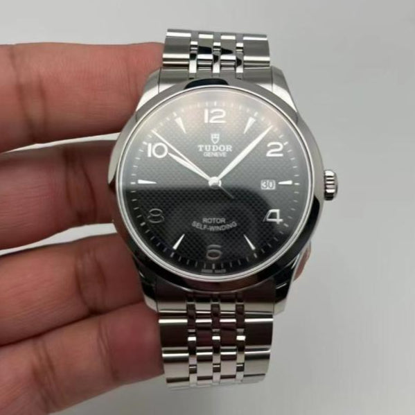 Tudor 1926 Automatic Black Dial Silver Steel Strap Watch for Men - M91650-0002