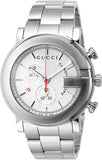 Gucci G Chrono Chronograph White Dial Silver Steel Strap Watch For Men - YA101339