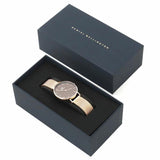 Daniel Wellington Petite Melrose Brown Dial Rose Gold Mesh Strap Watch For Women - DW00100477