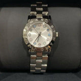 Marc Jacobs Amy White Dial Silver Steel Strap Watch for Women - MBM3217