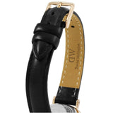 Daniel Wellington Classic Petite Sheffield White Dial Black Leather Strap Watch For Women - DW00100230