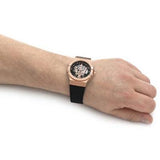 Maserati Potenza Automatic Skeleton Black Dial Black Leather Strap Watch For Men - R8821108039