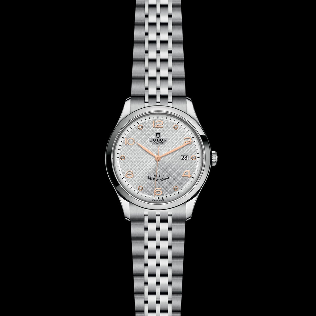 Tudor 1926 Automatic Diamonds Silver Dial Silver Steel Strap Watch for Men - M91650-0003
