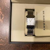 Burberry Heritage Diamond White Dial Silver Stainless Steel Strap Watch for Women - BU1583