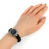 Gucci Diamantissima Quartz Diamonds Black Dial Black Leather Strap Watch for Women - YA141506