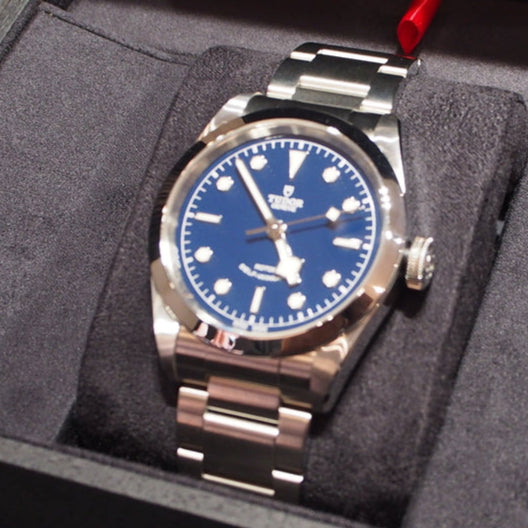 Tudor Black Bay Automatic Blue Dial Silver Steel Strap Watch for Men - M79540-0004