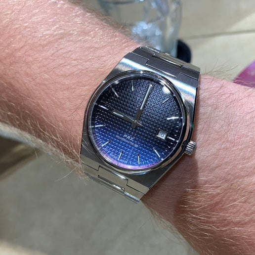 Tissot Powermatic 80 Automatic Gradient Blue Dial Silver Steel Strap Watch for Men - T137.407.11.051.01