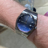 Tissot Powermatic 80 Automatic Gradient Blue Dial Silver Steel Strap Watch for Men - T137.407.11.051.01