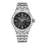 Maurice Lacroix Aikon Automatic Black Dial Silver Steel Strap Watch For Men - AI6008-SS002-330-1