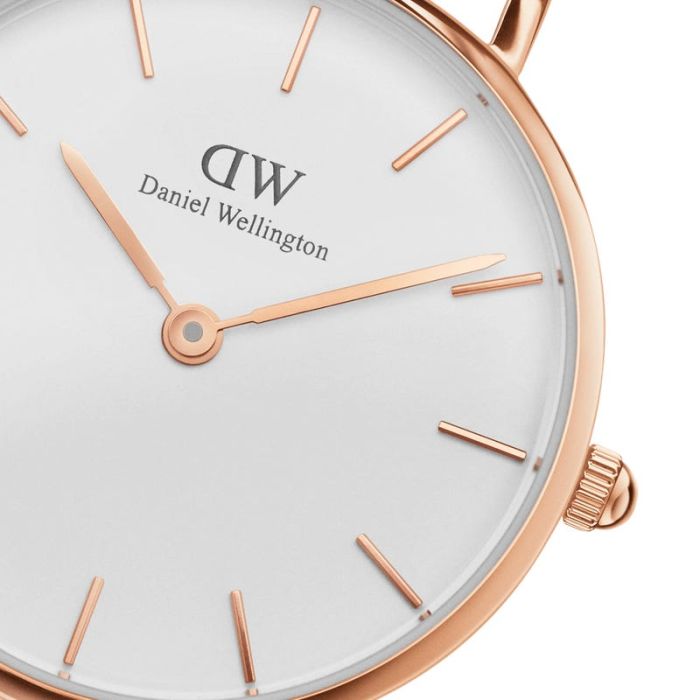 Daniel Wellington Classic Dover White Dial White Nylon Strap Watch For Women - DW00100309