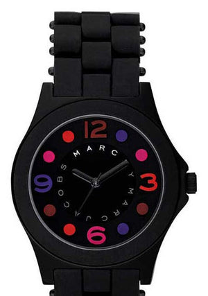 Marc Jacobs Pelly Black Dial Black Silicone Strap Watch for Women - MBM2543