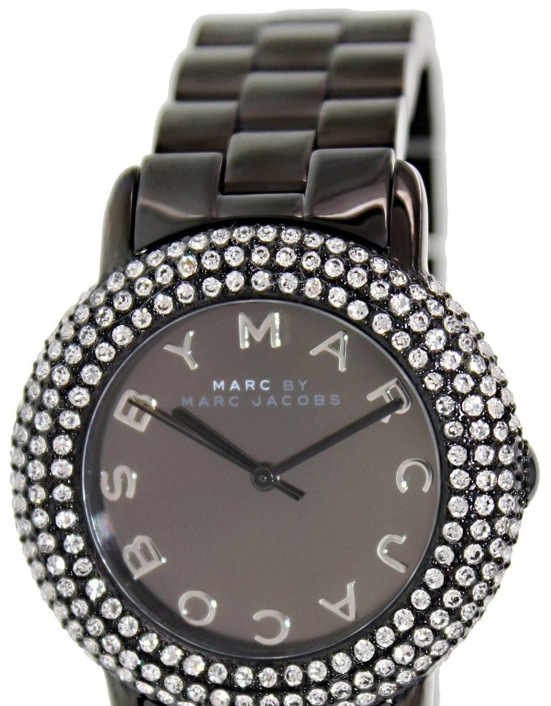 Marc Jacobs Marci Black Dial Black Steel Dial Strap Watch for Women - MBM3193