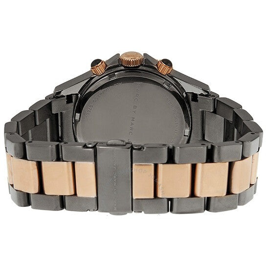 Marc Jacobs Blade Chronograph Grey Dial Two Tone Steel Strap Watch for Women - MBM8583