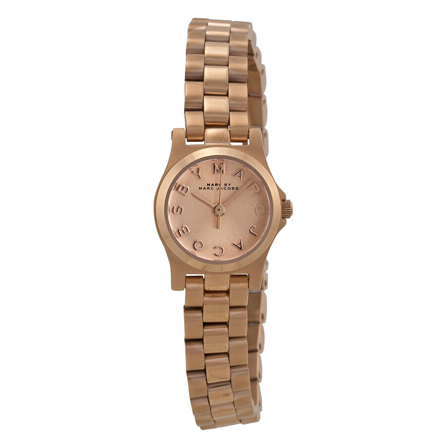 Marc Jacobs Dinky Rose Gold Dial Rose Gold Steel Strap Watch for Women - MBM3200