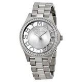 Marc Jacobs Henry Transparent Silver Dial Silver Steel Strap Watch for Women - MBM3337