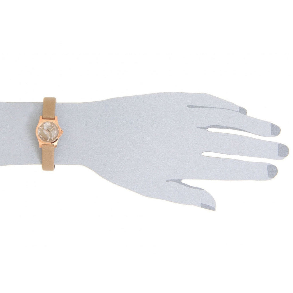 Marc Jacobs Henry Dinky Grey Dial Grey Leather Strap Watch for Women - MBM1239