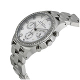 Marc Jacobs Henry Chronograph Silver Dial Silver Steel Strap Watch for Women - MBM3104