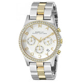 Marc Jacobs Henry Chronograph Silver Dial Two Tone Steel Strap Watch for Women - MBM3197
