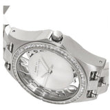 Marc Jacobs Henry Transparent Silver Dial Silver Steel Strap Watch for Women - MBM3337