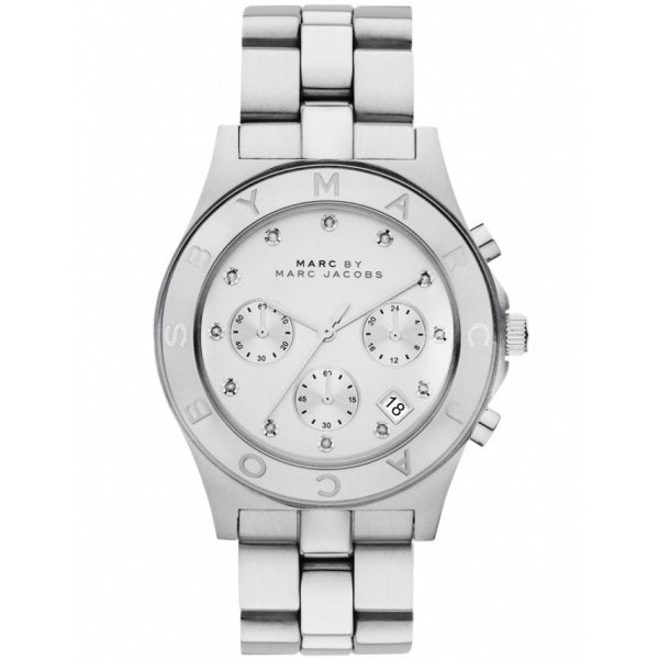 Marc Jacobs Blade White Dial SIlver Steel Strap Watch for Women - MBM3100
