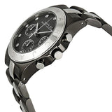 Marc Jacobs Blade Chronograph Black Dial Two Tone Steel Strap Watch for Women - MBM3179
