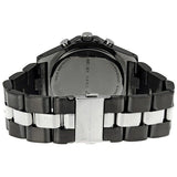 Marc Jacobs Blade Chronograph Black Dial Two Tone Steel Strap Watch for Women - MBM3179