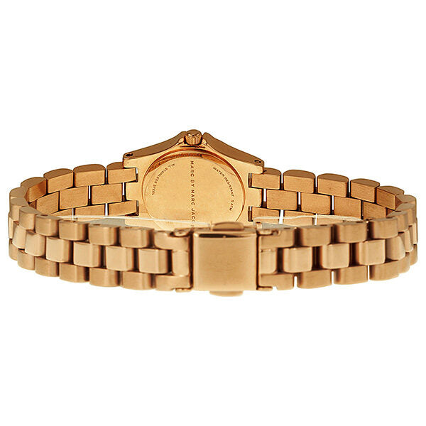 Marc Jacobs Henry Dinky Blue Dial Rose Gold Steel Strap Watch for Women - MBM3204