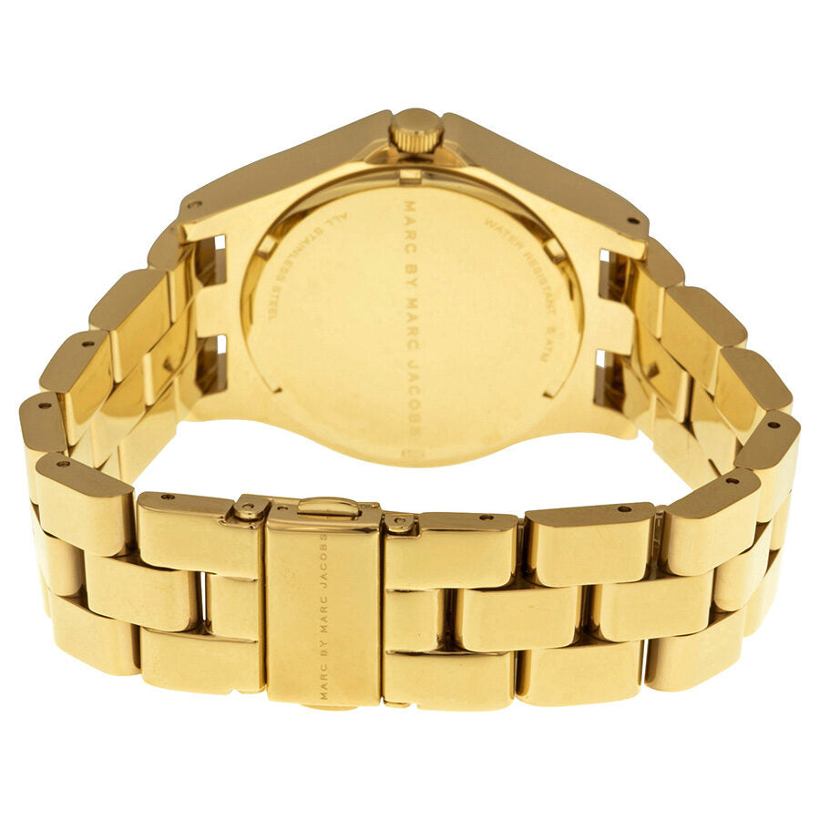 Marc Jacobs Henry Gold Dial Gold Steel Strap Watch for Women - MBM3211