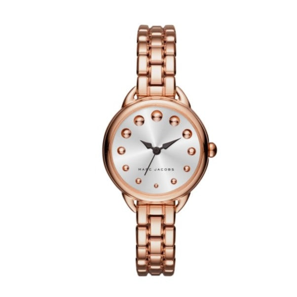 Marc Jacobs Betty White Dial Rose Gold Steel Strap Watch for Women - MJ3496