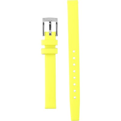 Marc Jacobs Henry White Dial Neon Yellow Rubber Strap Watch for Women - MBM1235