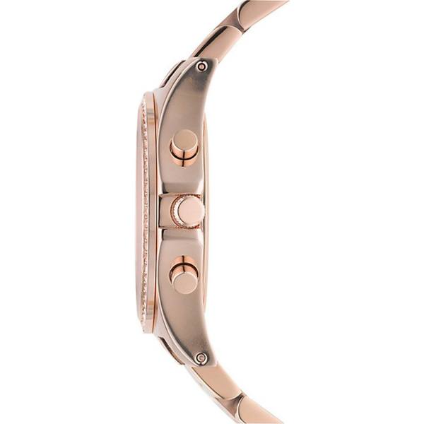 Marc Jacobs Henry Chronograph Rose Gold Dial Rose Gold Steel Strap Watch for Women - MBM3118