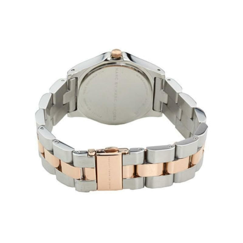 Marc Jacobs Blade Silver Dial Two Tone Steel Strap Watch for Women - MBM3129