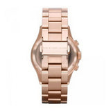 Marc Jacobs Rock Chronograph Rose Gold Dial Rose Gold Steel Strap Watch for Women - MBM3156