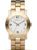 Marc Jacobs Amy White Dial Gold Steel Strap Watch for Women - MBM3182