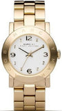 Marc Jacobs Amy White Dial Gold Steel Strap Watch for Women - MBM3182