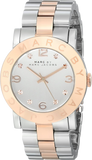 Marc Jacobs Amy Silver Dial Two Tone Steel Strap Watch for Women - MBM3194
