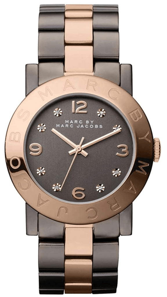 Marc Jacobs Amy Grey Dial Two Tone Steel Strap Watch for Women - MBM3195