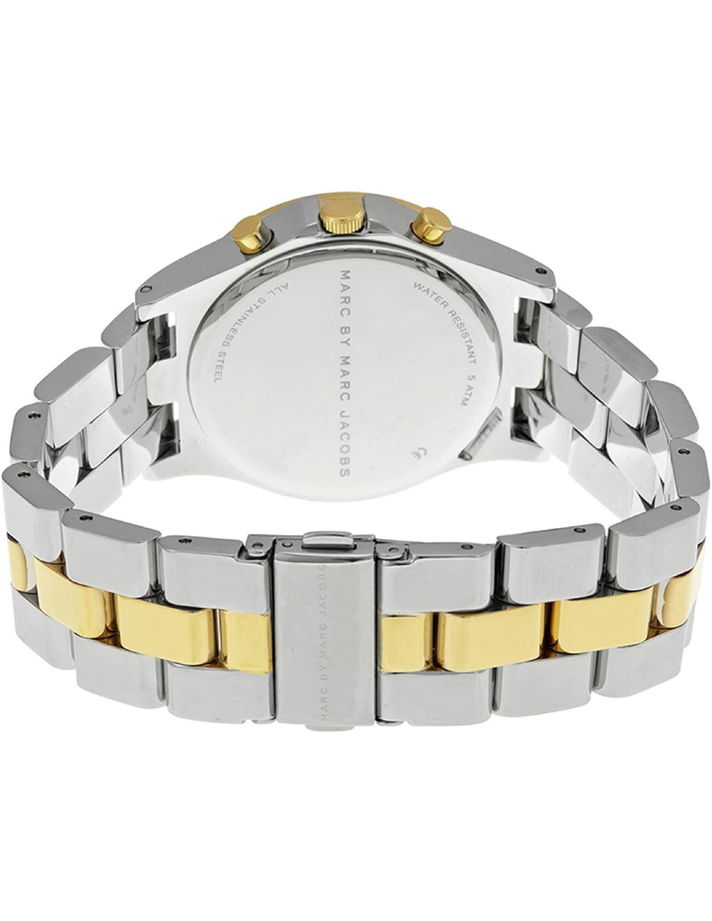 Marc Jacobs Henry Chronograph Silver Dial Two Tone Steel Strap Watch for Women - MBM3197