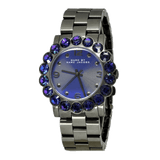 Marc Jacobs Amy Purple Dial Black Steel Strap Watch for Women - MBM3224