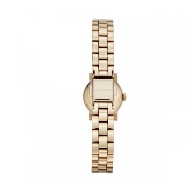 Marc Jacobs Amy Dinky White Dial Gold Steel Strap Watch for Women - MBM3226