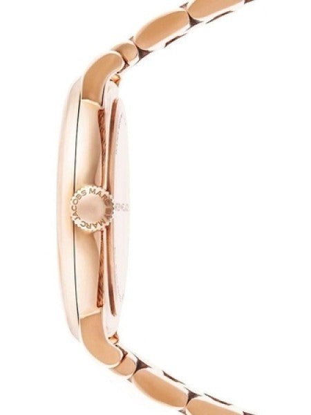 Marc Jacobs Baker White Dial Rose Gold Steel Strap Watch for Women - MBM3244