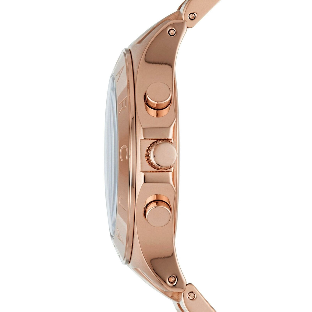 Marc Jacobs Blade Chronograph Brown Dial Rose Gold Steel Strap Watch for Women - MBM3308