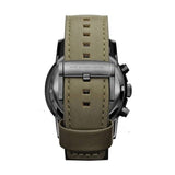 Marc Jacobs Larry Chronograph Black Dial Grey Leather Strap Watch for Men - MBM5034