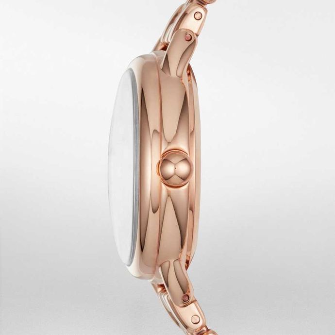 Marc Jacobs Betty Mother of Pearl White Dial Rose Gold Steel Strap Watch for Women - MJ3511